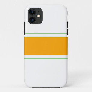 Capa Para iPhone 11 Faixas De Corrida Amarelas De Ouro Largo Em Branco