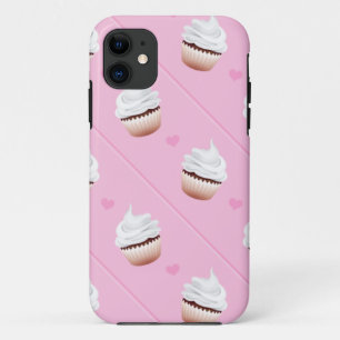 Capa Para iPhone 11 faixas diagonais do cupcake