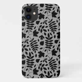 Capa Para iPhone 11 Fallen deixa preto padrão na Cinza