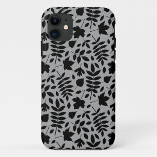 Capa Para iPhone 11 Fallen deixa preto padrão na Cinza