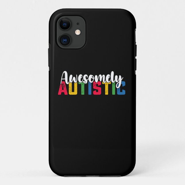 Capa Para iPhone 11 Família Autista Autismo Biy Girl (Verso)