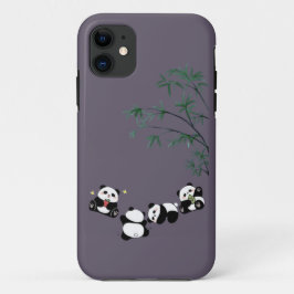 Capa Para iPhone 11 Família Panda Cuja Bamboo | Panda Adorável