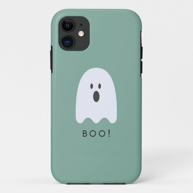 Capa Para iPhone 11 Fantasma Assustador de Halloween Engraçado (Verso)