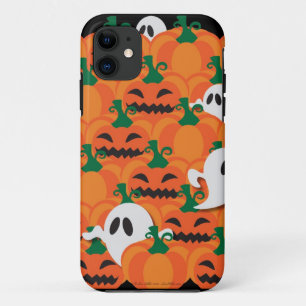 Capa Para iPhone 11 Fantasmas de Abóbora de Halloween Assombrados