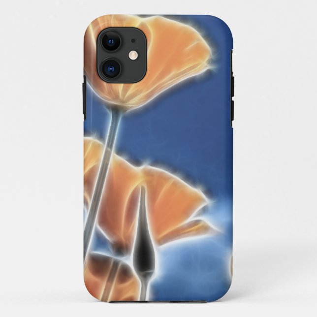 Capa Para iPhone 11 Fantasy Surreal California Poppies (Verso)