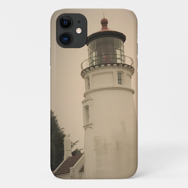 Capa Para iPhone 11 Farol do rio Umpqua, OR (Verso)