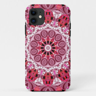 Capa Para iPhone 11 Fãs Jeweled, doces abstratos do laço, rosa