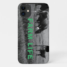 Capa Para iPhone 11 Fazenda, família das vacas-