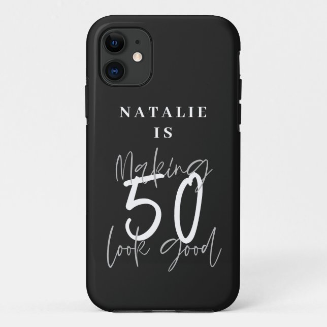 Capa Para iPhone 11 Fazer 50 anos de idade são personalizados  (Verso)