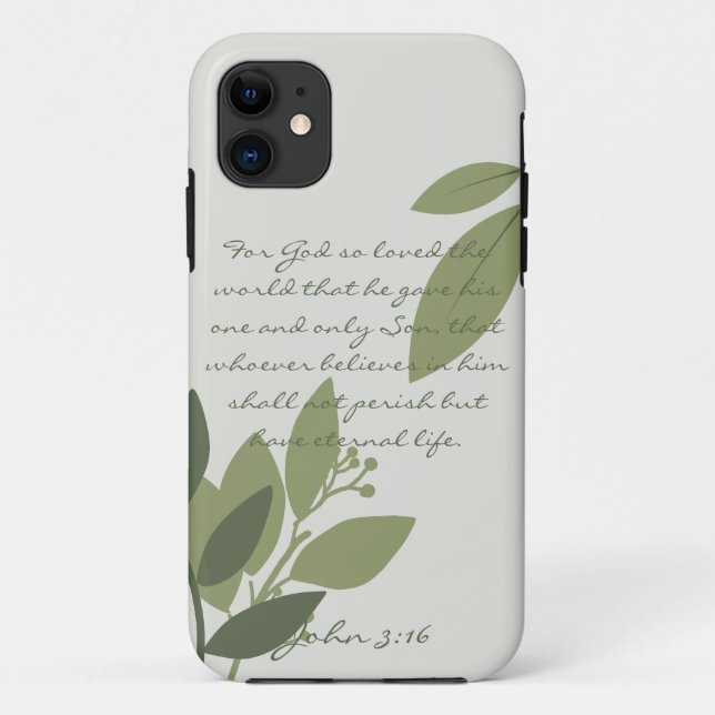 Capa Para iPhone 11 Fé Feliz: Estojo Cristão Chic Pastel (Verso)