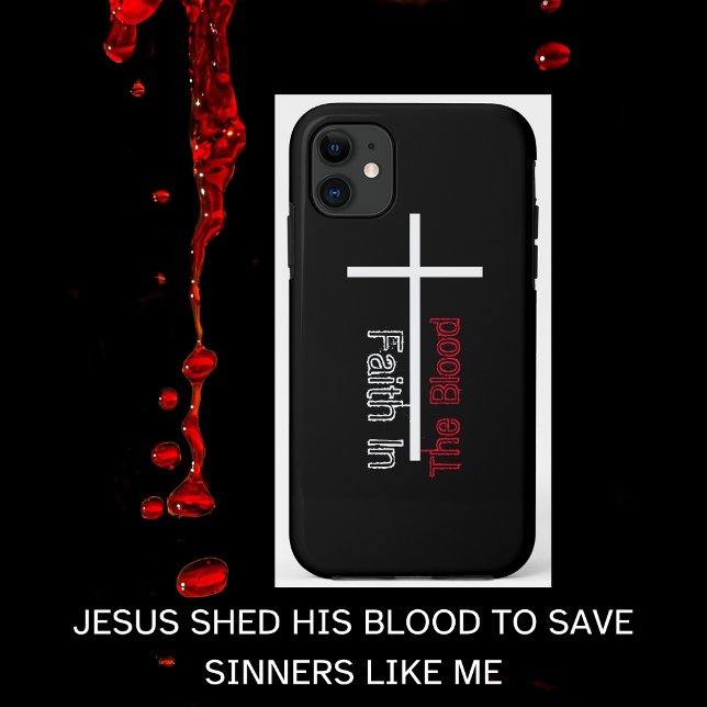Capa Para iPhone 11 Fé Na Cruz Cristã Sanguínea (Christian iPhone Case )