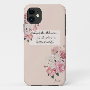 Capa Para iPhone 11 Fé Rosa Bege Sabedoria Encapsulada