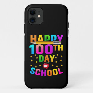 Capa Para iPhone 11 Feliz 100º Dia da Escola para Professores e Estuda