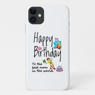 Capa Para iPhone 11 Feliz aniversário para a melhor mãe do mundo