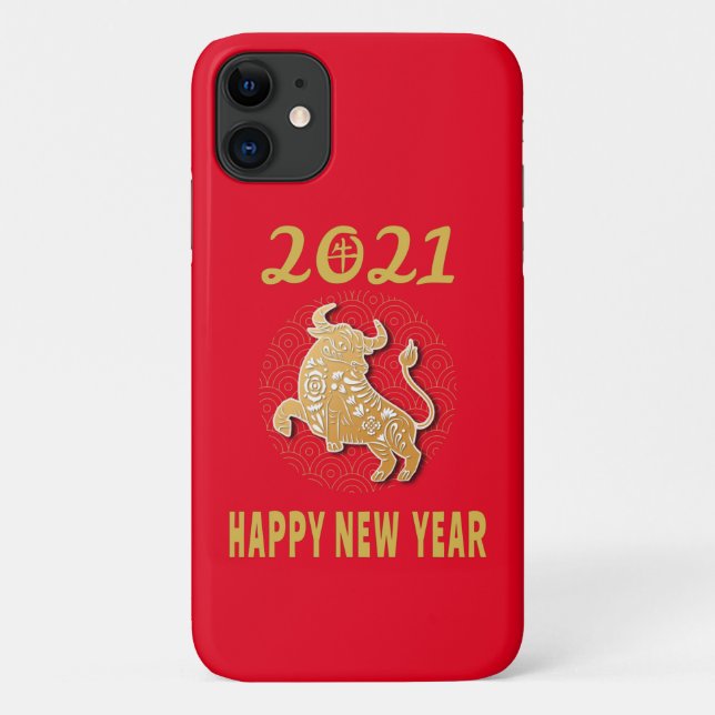 Capa Para iPhone 11 Feliz Ano Novo Chinês 2021 (Verso)