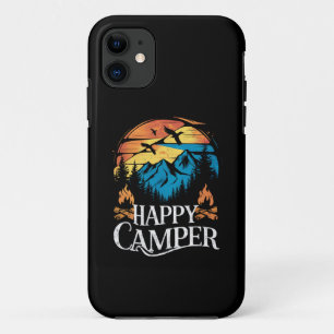 Capa Para iPhone 11 Feliz Aventureiro Retro Vintage Equipe de Acampame