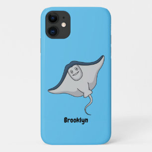 Capa Para iPhone 11 Feliz desenho animado de peixes-raia