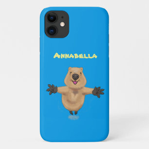Capa Para iPhone 11 Feliz design de desenho de quokka