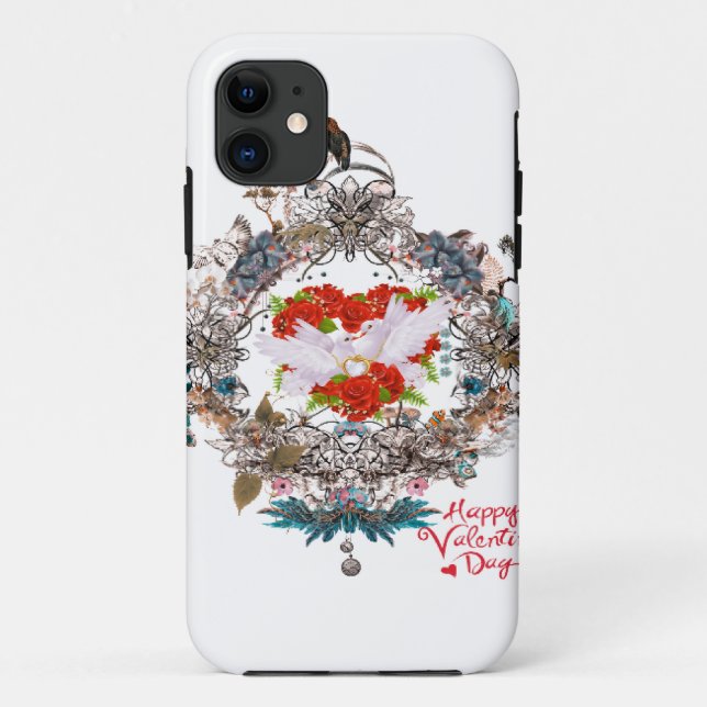 Capa Para iPhone 11 Feliz dia de os namorados (Verso)