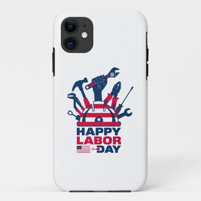 Capa Para iPhone 11 Feliz dia do trabalho, Liberdade sua vida (Verso)