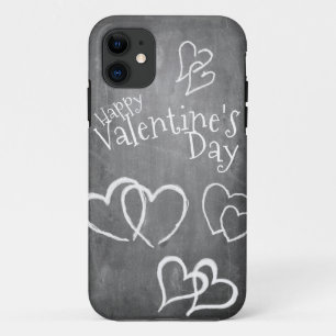 Capa Para iPhone 11 Feliz dia dos namorados em um quadro negro