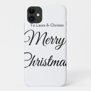 Capa Para iPhone 11 Feliz Natal adicionar nome texto presente personal