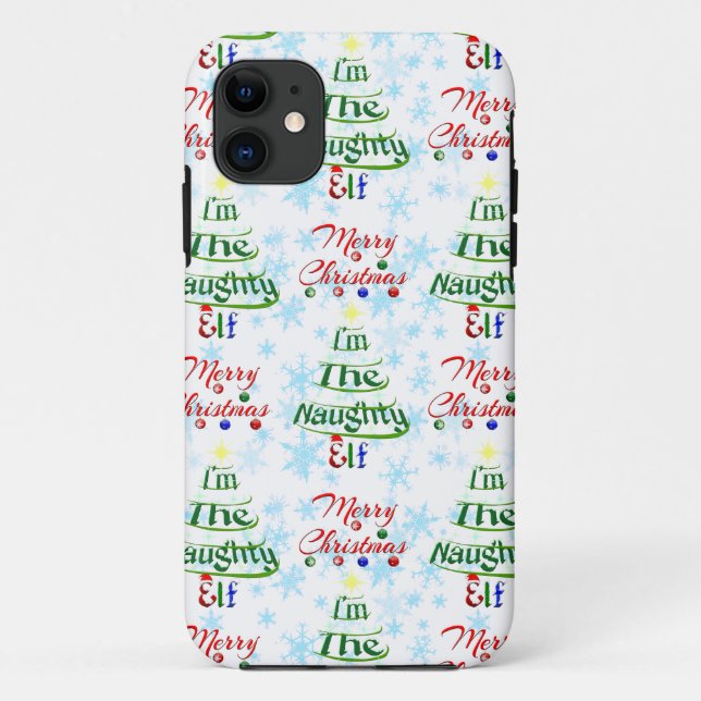 Capa Para iPhone 11 Feliz Natal Feliz Elf Malvado (Verso)