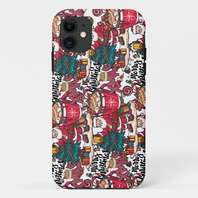 Capa Para iPhone 11 Feliz Natal - Férias Festivas (Verso)
