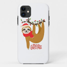 Capa Para iPhone 11 Feliz Natal Sloth | Feriados