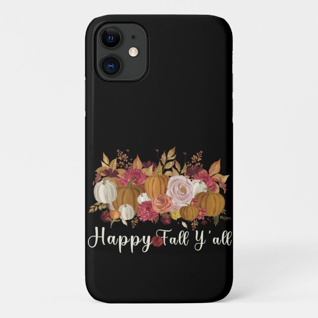 Capa Para iPhone 11 Feliz outono Y (Verso)