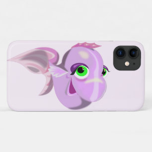 Capa Para iPhone 11 Feliz Peixe Roxo -