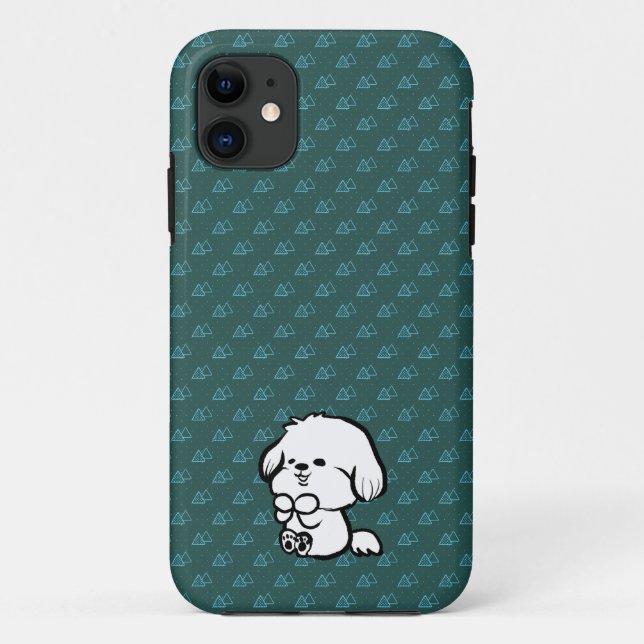 Capa Para iPhone 11 Feliz Puppy (Verso)