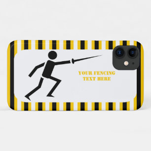 Capa Para iPhone 11 Fencer - fitas de vedação de silhuetas pretas