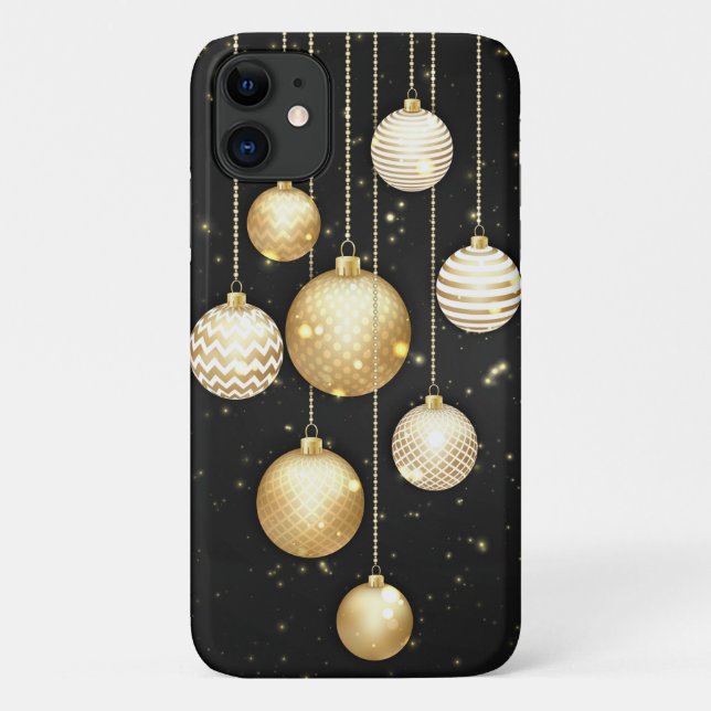 Capa Para iPhone 11 Feriado de Natal Elegante (Verso)