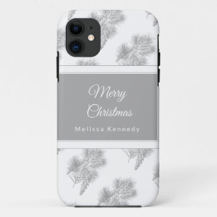 Capa Para iPhone 11 Férias natalino padrão pinha rústico personalizado
