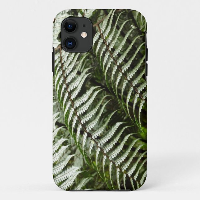 Capa Para iPhone 11 Fern Fronds II Dark Green Nature (Verso)