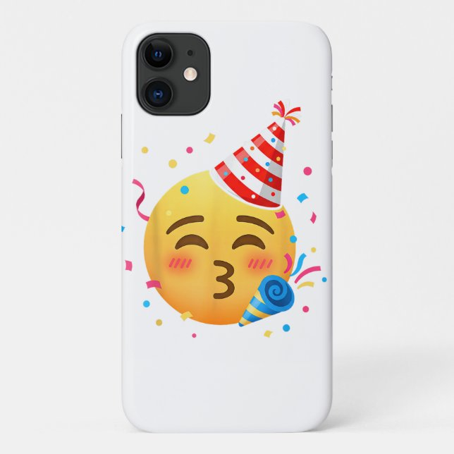 Capa Para iPhone 11 Festa de Emoticon Divertido (Verso)