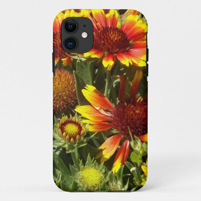Capa Para iPhone 11 Festival de outono de flores silvestres (Verso)