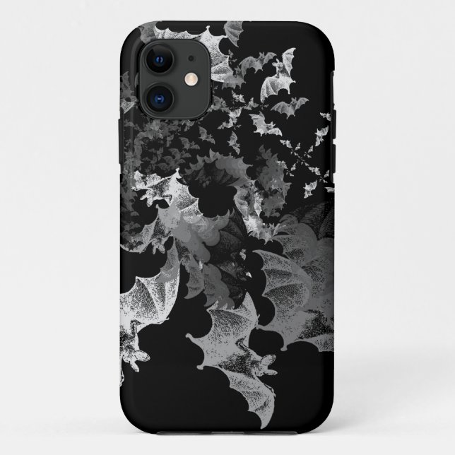 Capa Para iPhone 11 Fibonacci Bats Black (Verso)