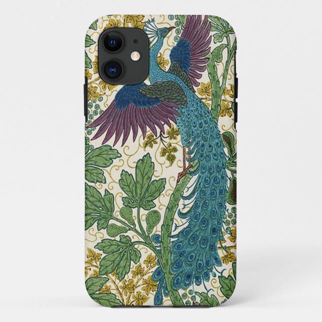 Capa Para iPhone 11 Figo e pavão (Verso)