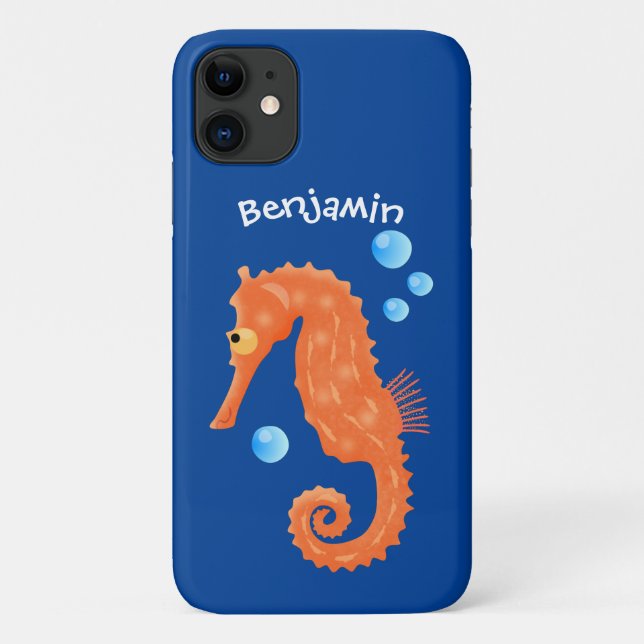 Capa Para iPhone 11 Figura de desenho animado das bolhas de laranja-ac (Verso)