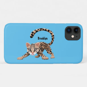Capa Para iPhone 11 Figura de desenho animado de ocelot bonito