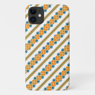 Capa Para iPhone 11 fileiras de círculos anos 70