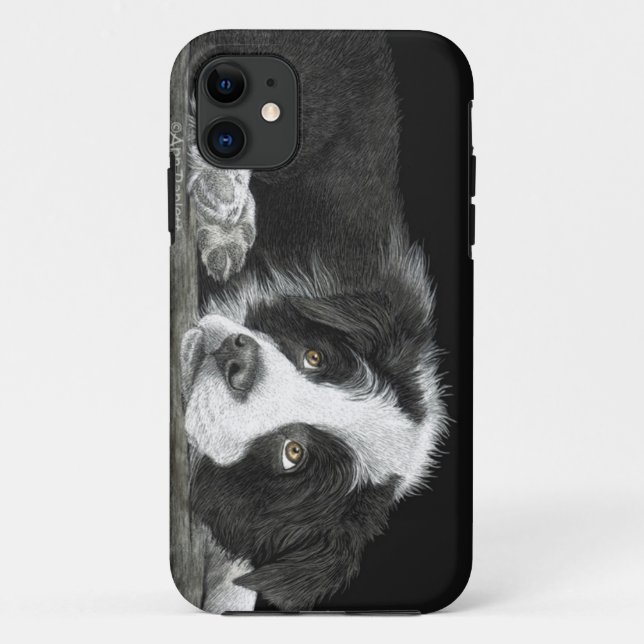 Capa Para iPhone 11 Filhote de cachorro de border collie - "diga-me (Verso)