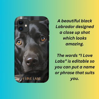 Capa Para iPhone 11 Filhote Labrador Preto