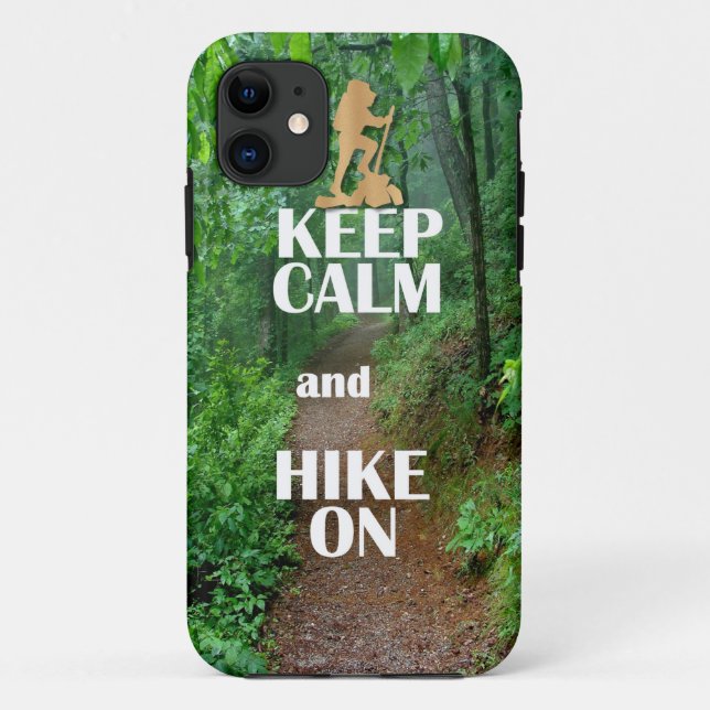 Capa Para iPhone 11 Fique calmo e caminhe (Verso)