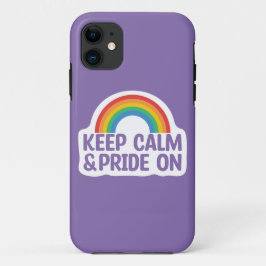 Capa Para iPhone 11 Fique Calmo E Orgulho | Orgulho gay Mês