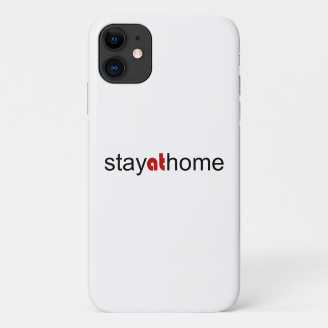 Capa Para iPhone 11 Fique em casa (Verso)