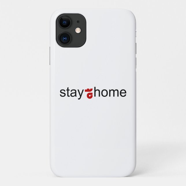 Capa Para iPhone 11 Fique em casa (Verso)