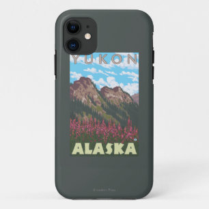 Capa Para iPhone 11 Fireweed & montanhas - Yukon, Alaska